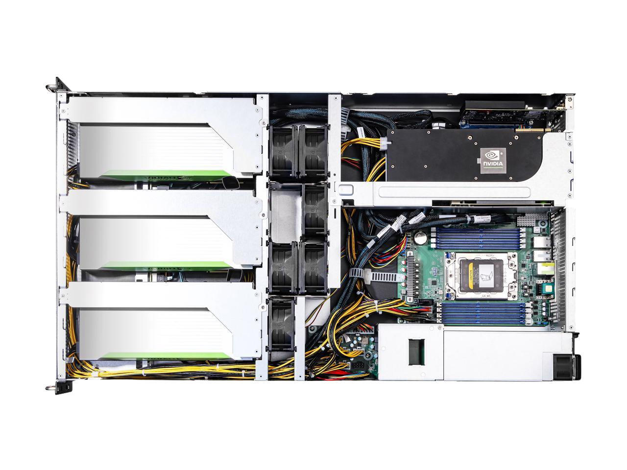 ASRock rackmount inference server — rear I/O panel