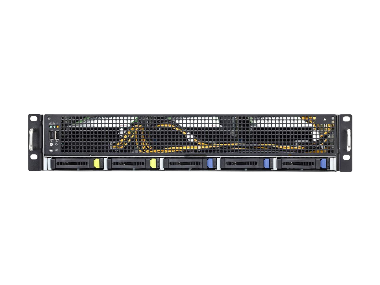 ASRock rackmount inference server — top view