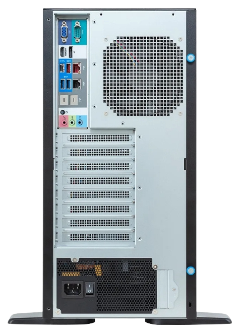 Gigabyte tower workstation inference server — rear I/O panel